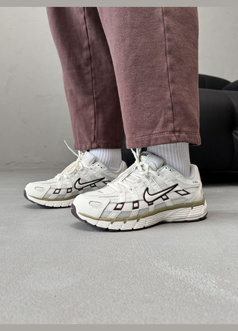 Белые демисезонные кроссовки мужские и женские nike p-6000 white gray | найк п-6000 белые серые No Brand