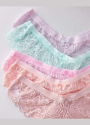 Женские трусы-бразилиан, с нежным кружевом 5 шт. Nicoletta (342119679)