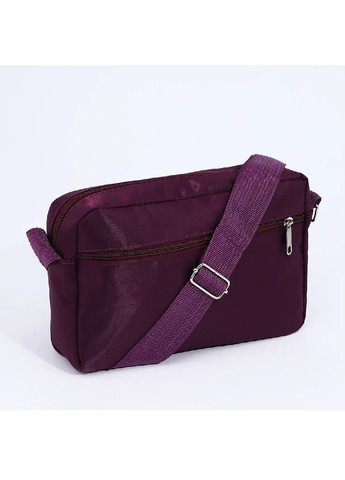 Женская сумка крос боди с регулируемым ремнем через плечо из плащевого материала на молнии 17х6х25 см (479755-Prob) Фиолетовая Unbranded (323442052)