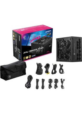 Блок живлення 850W EU Fully-Modular 80 Plus Gold (MPG A850GS PCIE5) MSI (335009019)