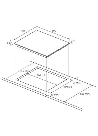 Варочна поверхня Candy CTP643C/YEP (366702928)