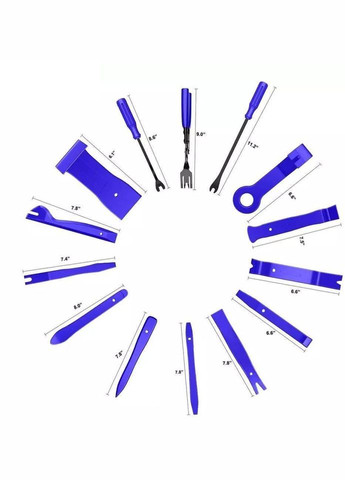 Набір автомобільних знімачів 19 в 1 інструменти для розбирання салону в чохлі, синій (R051378) Bluefield (322503435)