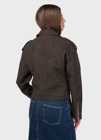 Коричнева куртка-косуха жіноча m762-5 коричнева 345414 косуха Power