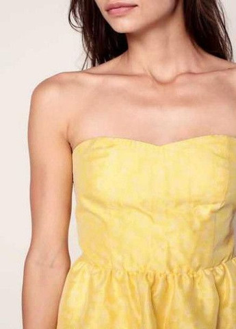 Жовтий повсякденний сукня жовтий Naf Naf однотонна