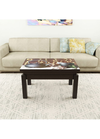 Стол-трансформер B-Fly Print 8 900x510x600 Венге KS/Венге ноги (101016909) Art In Head (337309333)