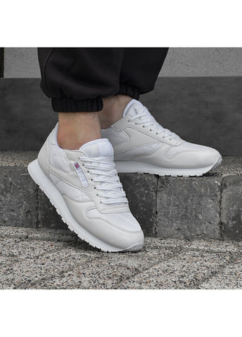 Білі Осінні кросівки чоловічі білі з текстильними вставками YZY