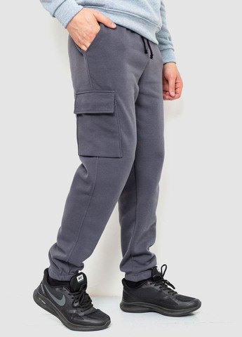 Спорт штани чоловічі карго на флісі, колір чорний, Ager (272610070)