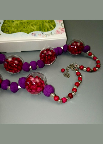 Намисто ручної роботи в стилі бохо. Блакитне жіноче намисто+подарунок No Brand (342384777)