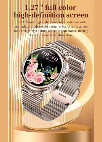 Женские смарт-часы Migoufit с бриллиантовой отделкой с двумя ремешками Smart Watch (322456246)