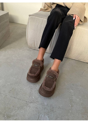 Helen Зимові лофери коричневий з натуральна замша, україна — зима (366525675)