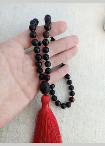 Чотки Агат Онікс 54 намистини 8мм з вузлами No Brand (331293539)