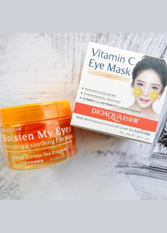 Патчи под глаза с экстрактами апельсина и зеленого чая Orange Eye Mask 80г/36шт Bioaqua (317169452)