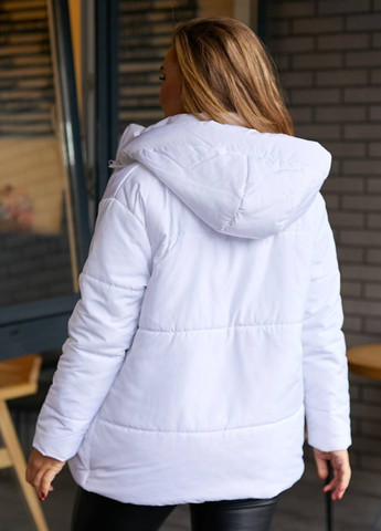 Белая демисезонная женщина куртка с утеплителем No Brand