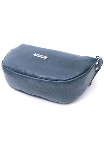 Кросбоді для жінок через плече з незвичайним бігунком брелоком з натуральної шкіри синя 22617 Vintage (329196920)