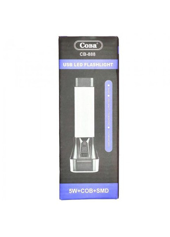 Ручний світлодіодний акумуляторний ліхтар лампа з боковим світлом COBA CB-888 USB Золотий No Brand (323486557)