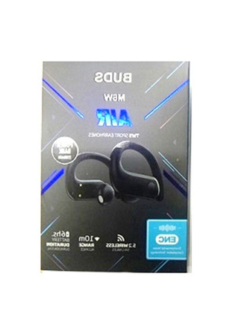 Бездротові спортивні навушники Buds M6W Air 5.2 c кейсом 2200mAh (Black) No Brand (332636483)