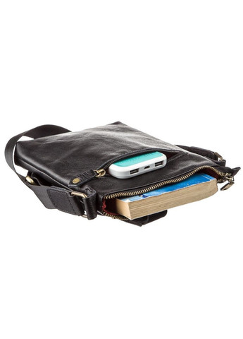 Чоловіча шкіряна планшетка для документів через плече з кишенями чорна (sku_19115) No Brand (328922392)