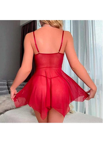 Пеньюар эротический прозрачный кружевной универсальный размер S/M красный No Brand (368669178)