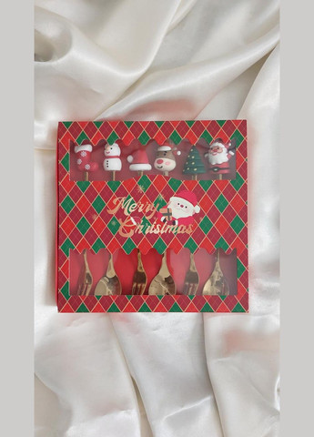 Новогодний подарочный набор из ложек и вилок подарок столовые приборы Honey Fashion Accessories золотистый (17-4) No Brand (313101534)