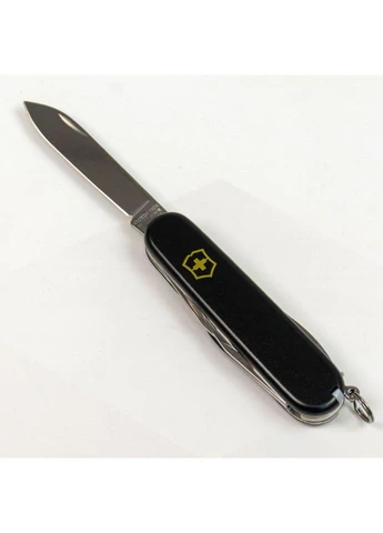 Ніж Spartan Mat 91мм,12функ,чорн.мат,штоп,жовт.лого Victorinox (385893737)
