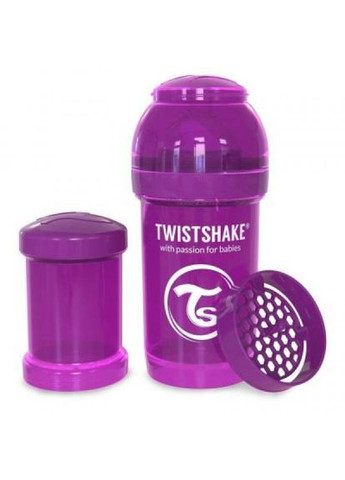 Пляшечка для годування (24850) Twistshake антиколиковая 180 мл, фиолетовая (268146896)