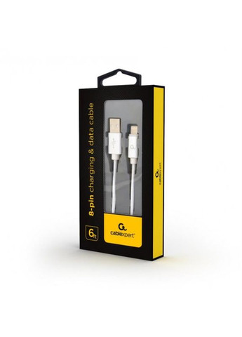 Кабель USB - Lightning (M/M), 1.8 м, сріблястий (CCB-mUSB2B-AMLM-6-S) Cablexpert (347586753)