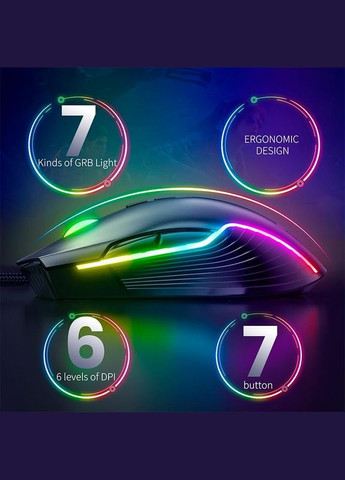 Миша дротова Gaming CW905 чорна Onikuma (293346855)