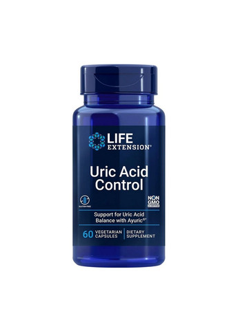 Натуральна добавка Uric Acid Control, 60 вегакапсул Life Extension (293415645)
