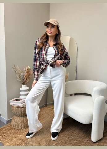 Синяя спортивная, повседневный, кэжуал, джинсовая рубашка в клетку Україна с длинным рукавом