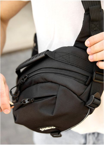 Чоловіча тканинна сумка через плече Чорна (9670301517) Sambag (361244881)