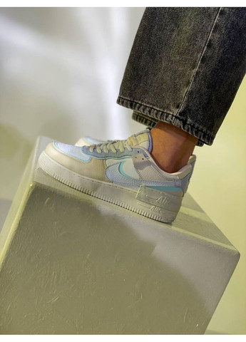 Бежеві Осінні кросівки чоловічі nike air force 1 shadow multicolor 2 найк аір форс 1 преміум No Brand