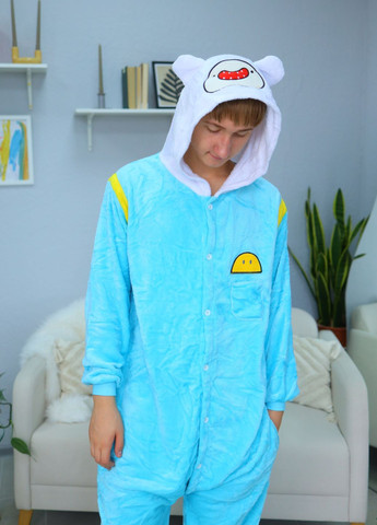 Кигуруми Фин из Время приключений мужское плюшевое с рюкзаком-аппликацией (1113/1) My Kigu (360606117)