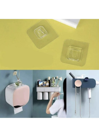 Самоклеющийся держатель крючок фиксатор роутера/удлинителя и других предметов 5 шт Прозрачный OlaN (362207054)