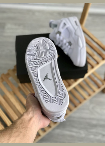 Кросівки жіночі і чоловічі Nike Air Jordan 4 Retro Pure Money white | Найк Аір Джордан 4 Ретро Пур Мані білі No Brand білі всесезони (307288674)