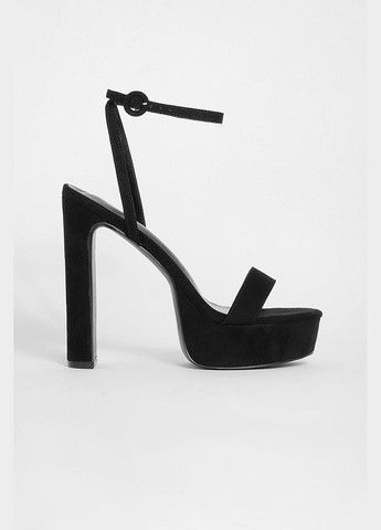 Черные босоножки на каблуке Boohoo