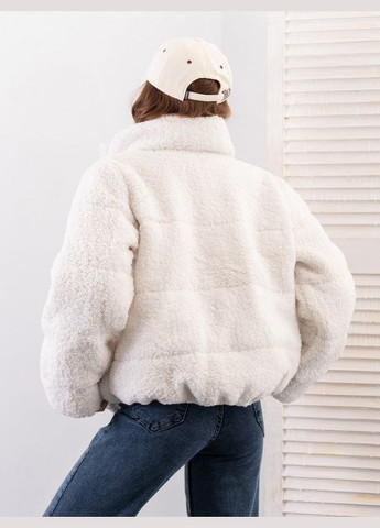 Молочна зимня молочна тепла куртка тедді ISSA PLUS