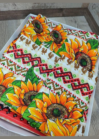 Набор в подарочной коробке льняная в украинском стиле скатерть (150*220)+полотенца 6 штук (35*70) (П4КAl-nabir-lyon-006-02) No Brand (308755057)