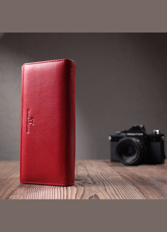 Жіночий гаманець із натуральної шкіри з монетницею 22675 Червоний st leather (306881318)