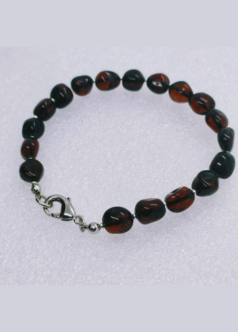 Браслет 3205 из натурального янтаря темная вишня MINOV (317559716)