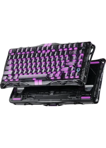 Клавіатура Mercury V75 Lite 75keys Blackcore USB-A Transparent Black (GSV75LITE_XTAL_BLK) GravaStar (399515856)