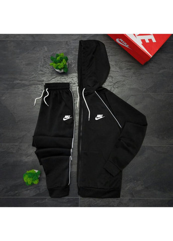 Чорний демісезонний костюм nike зіп+штани+кепка + шкарпетки у подарунок,туреччина,турецький елестик Україна
