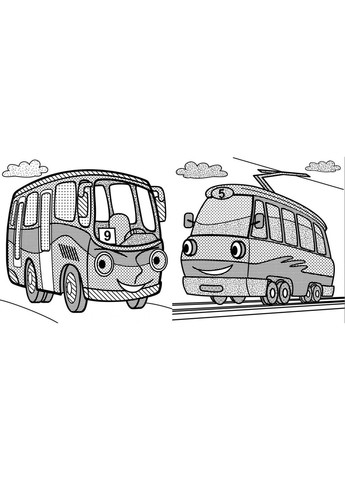 Водяні розмальовки із секретом. Тролейбус () Кристал Бук F00027537 (372129830)