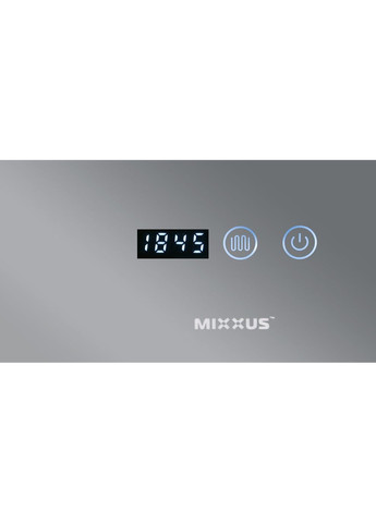 Зеркало HARD MR06-50x80-CASE с LED Touch, Anti-fog, димером, рег. яркости, часами (MI6657) Mixxus (322006311)
