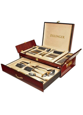 Набор столовых приборов ZL-72G Versailles 72 предмета в подарочном чемодане на 12 персон Zillinger (353835475)