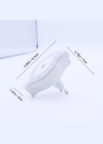 Неоновий світильник нічник Листочок з датчиком світла DL в розетку рожевий Led (307471448)