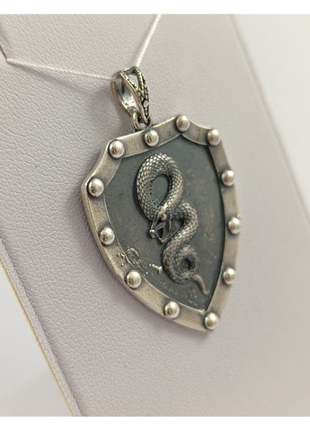 Срібна підвіска "Щит зі змією" з чорнінням ПЩзм-1 Shatlen Підвіска (361318919)