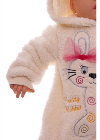 Человечек для девочки травка зайчик белый 68 см (26238) BABYKROHA (297200419)