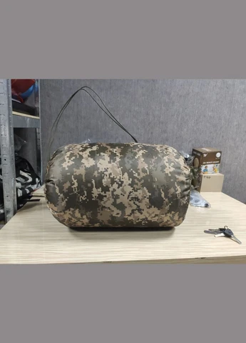 Спальный мешок - одеяло большого размера с капюшоном и чехлом Пиксель 210*180см / Спальник 210*90см Lucky Day Shop (335053279)