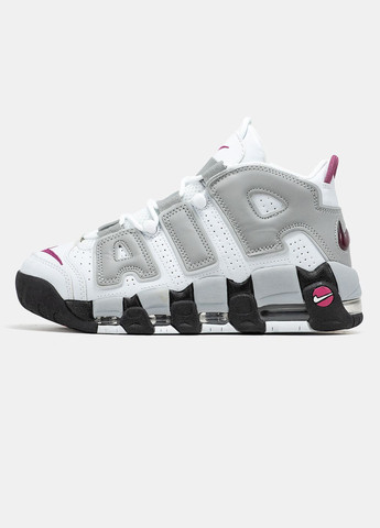 Кроссовки женские и мужские Nike Air More Uptempo 96 White Grey Black | Найк Аир Море Аптемпо 96 белые No Brand белые демисезоны (339604495)