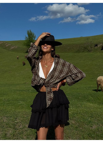 Сорочка КАРТАТА колір шоколад-масло milirud (366291762)